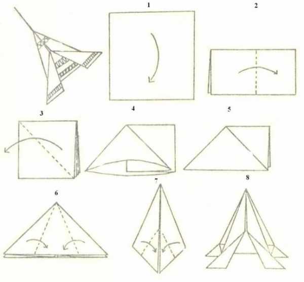 Схема оригами ракета