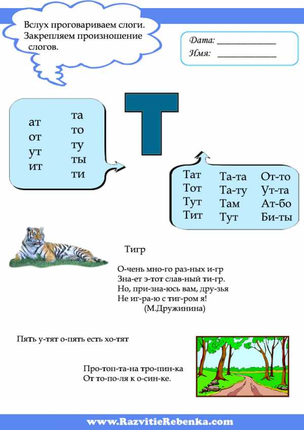 Картинки на букву т для дошкольников
