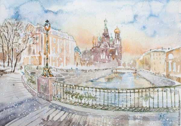 Пейзаж петербурга рисунок