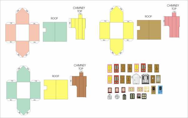 Распечатать мебель для кукол из бумаги схемы